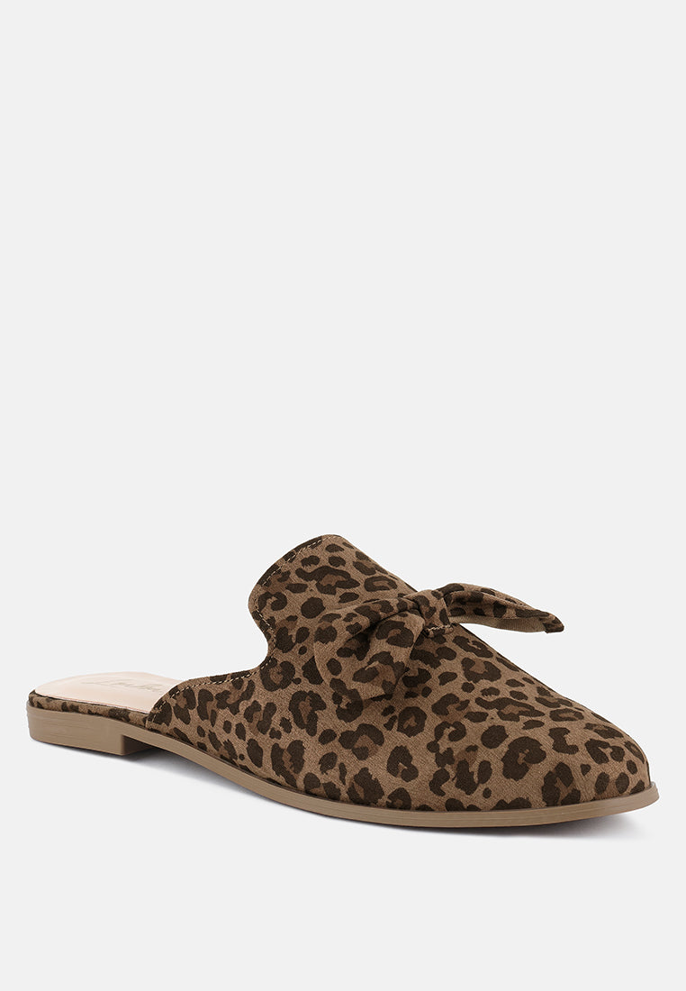 dobos casual walking bow mules#color_leopard