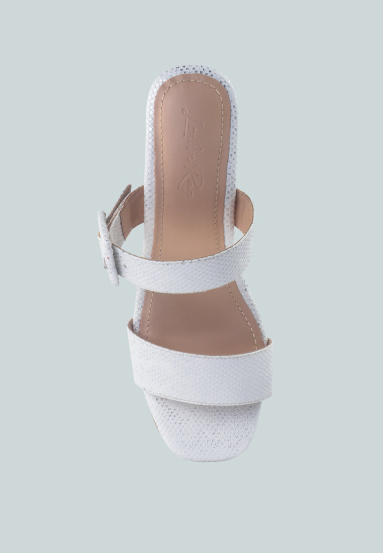 doodle animal print block heel sandals#color_white-silver