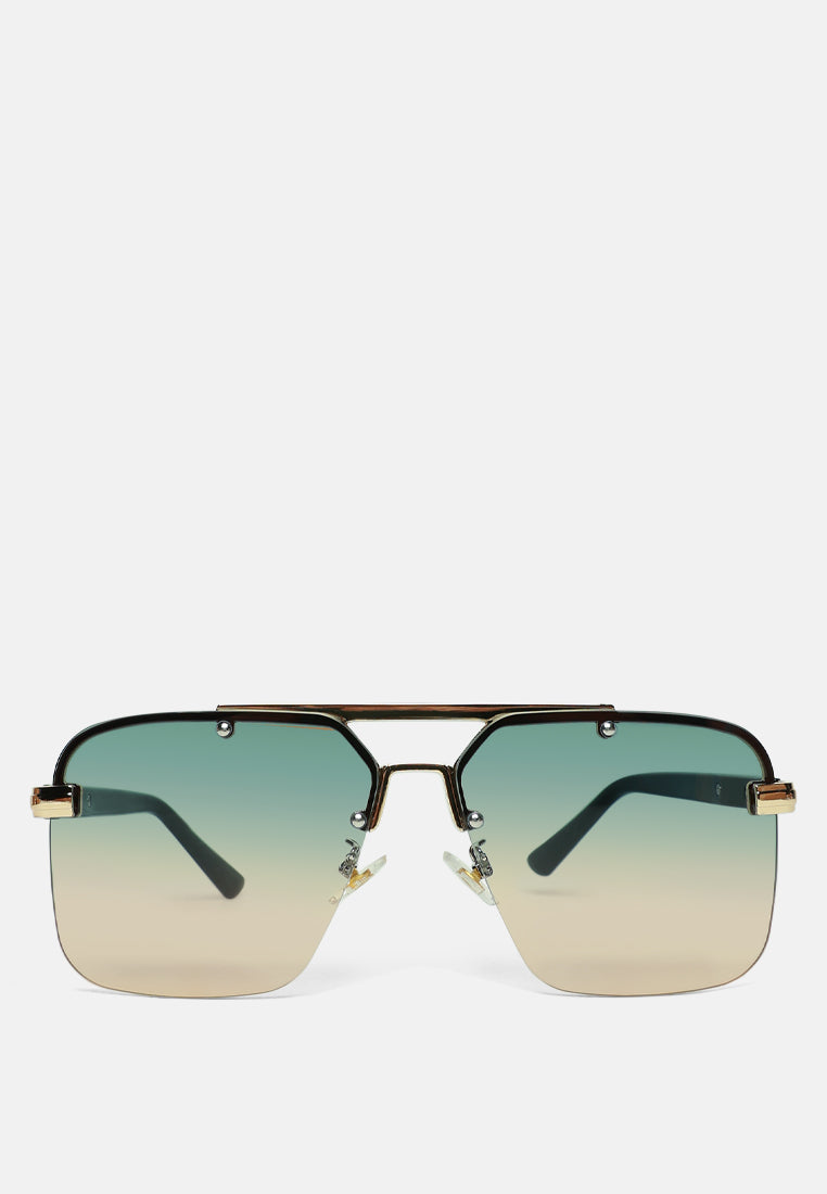 double bridge square sunglasses#color_multi