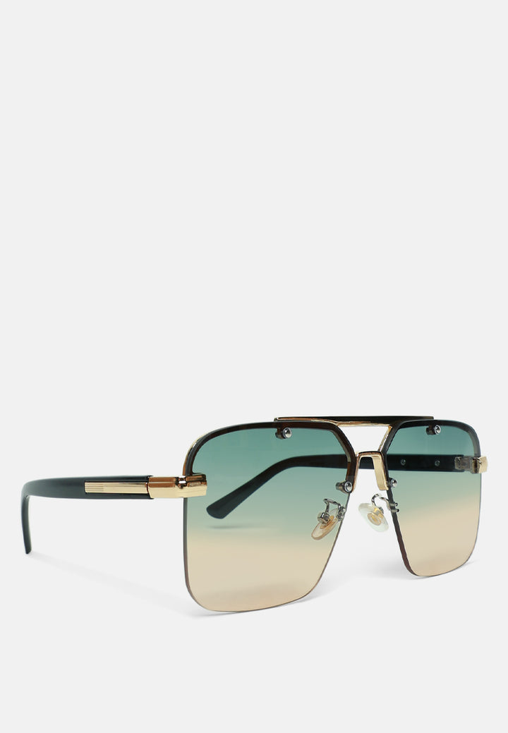 double bridge square sunglasses#color_multi