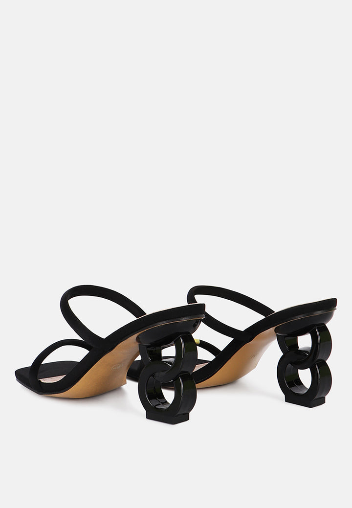 downtown experiment heel slide sandals#color_black
