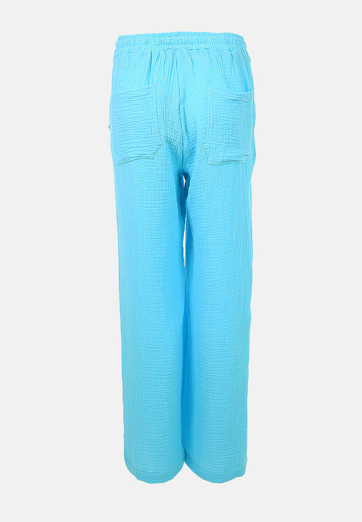 drawstring casual lounge wide pants by ruw#color_bright-blue