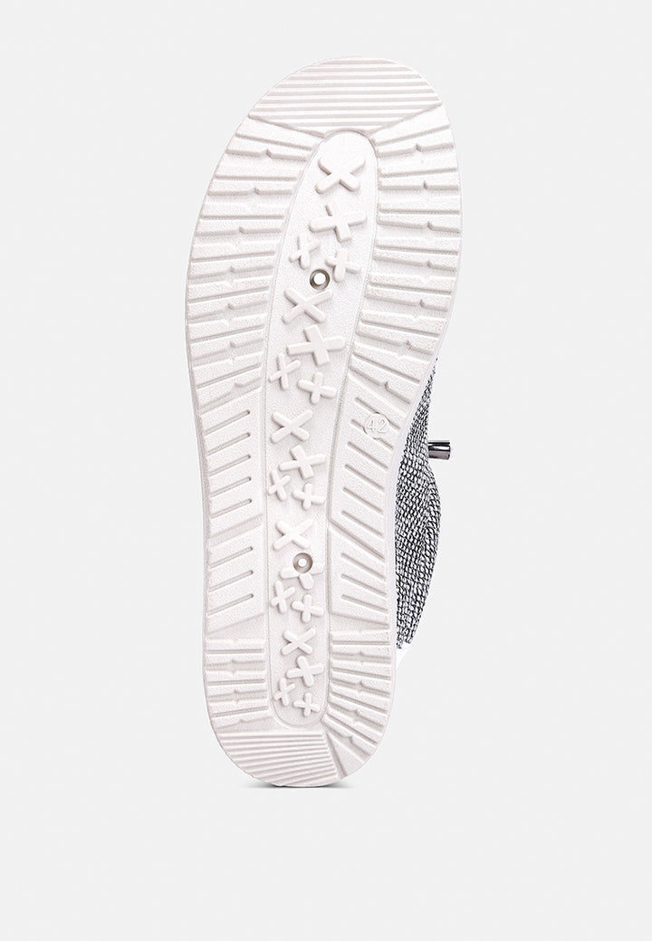 drawstring lace flatform heel shoes#color_grey