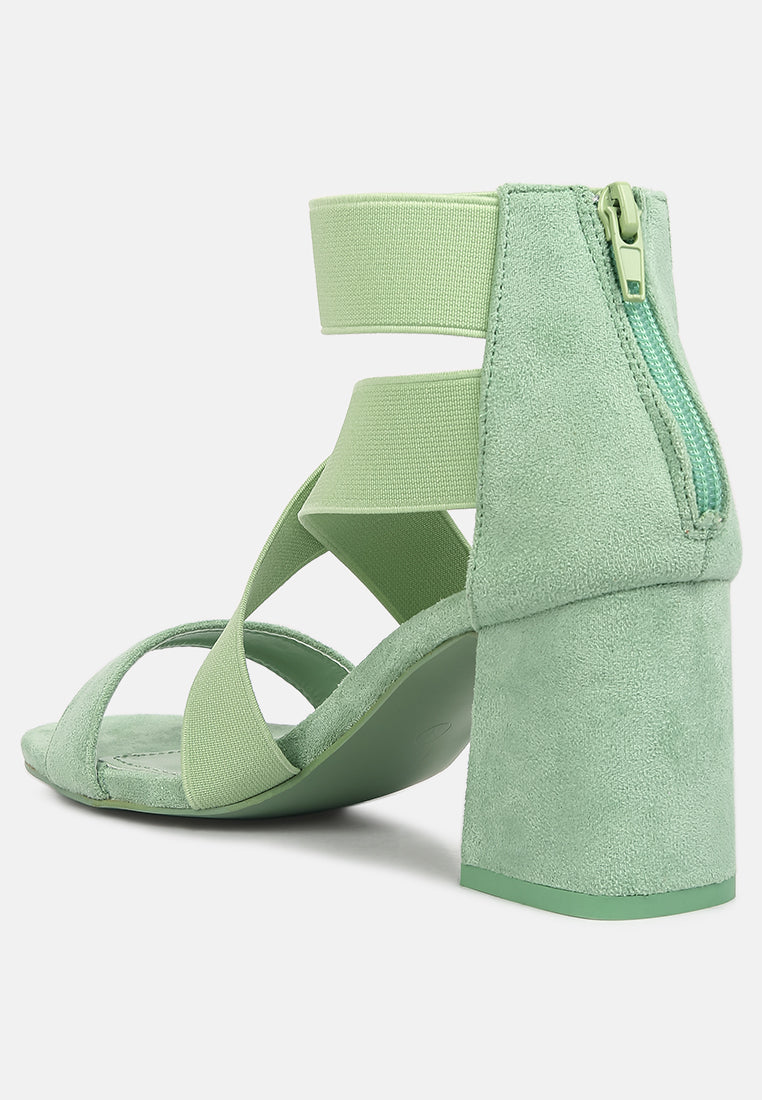 Topshop Remi two part block heel in green | ASOS