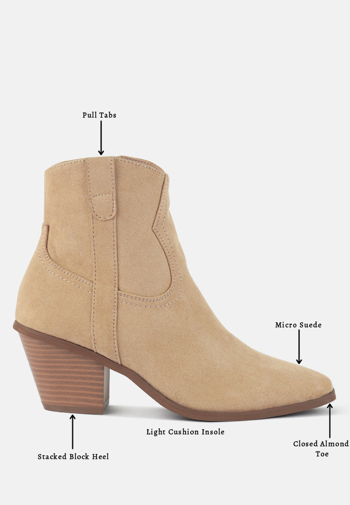 elettra ankle length cowboy boots by ruw#color_taupe