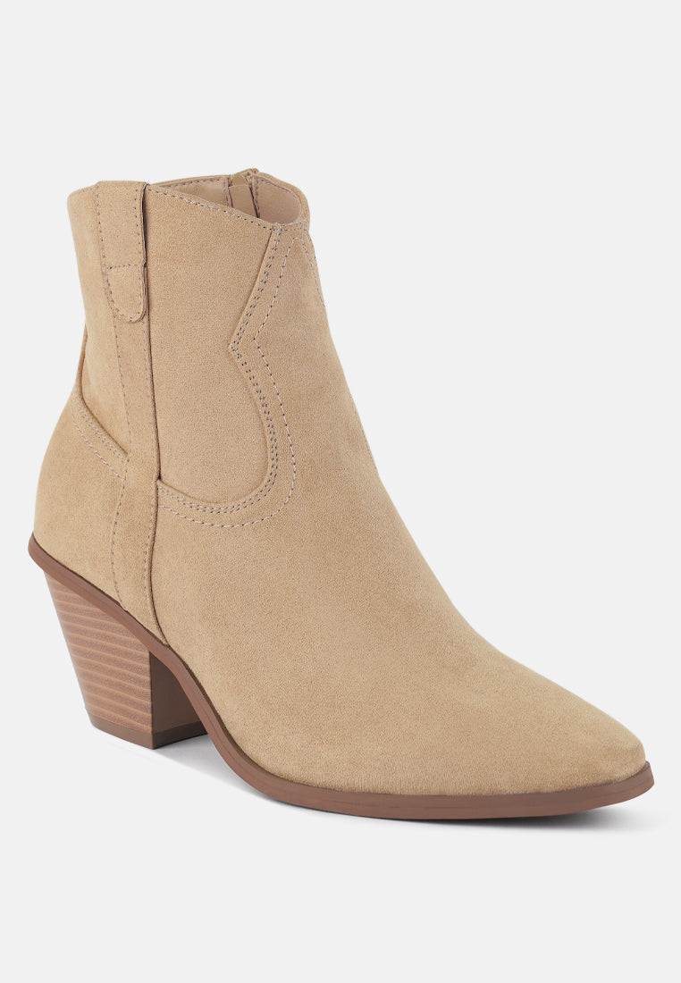 elettra ankle length cowboy boots by ruw#color_taupe