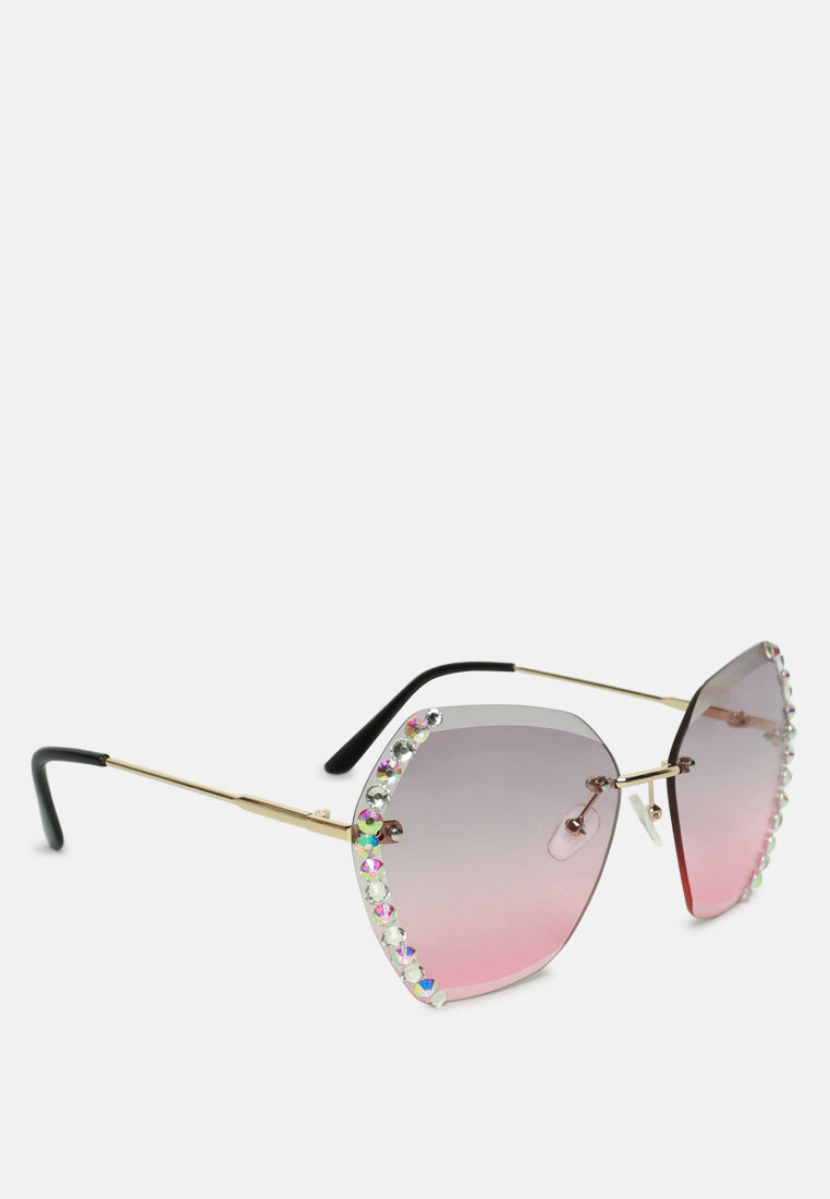 embellished butterfly sunglasses#color_purple-pink