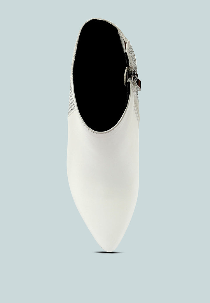 encanto diamante set high heeled ankle boot#color_white