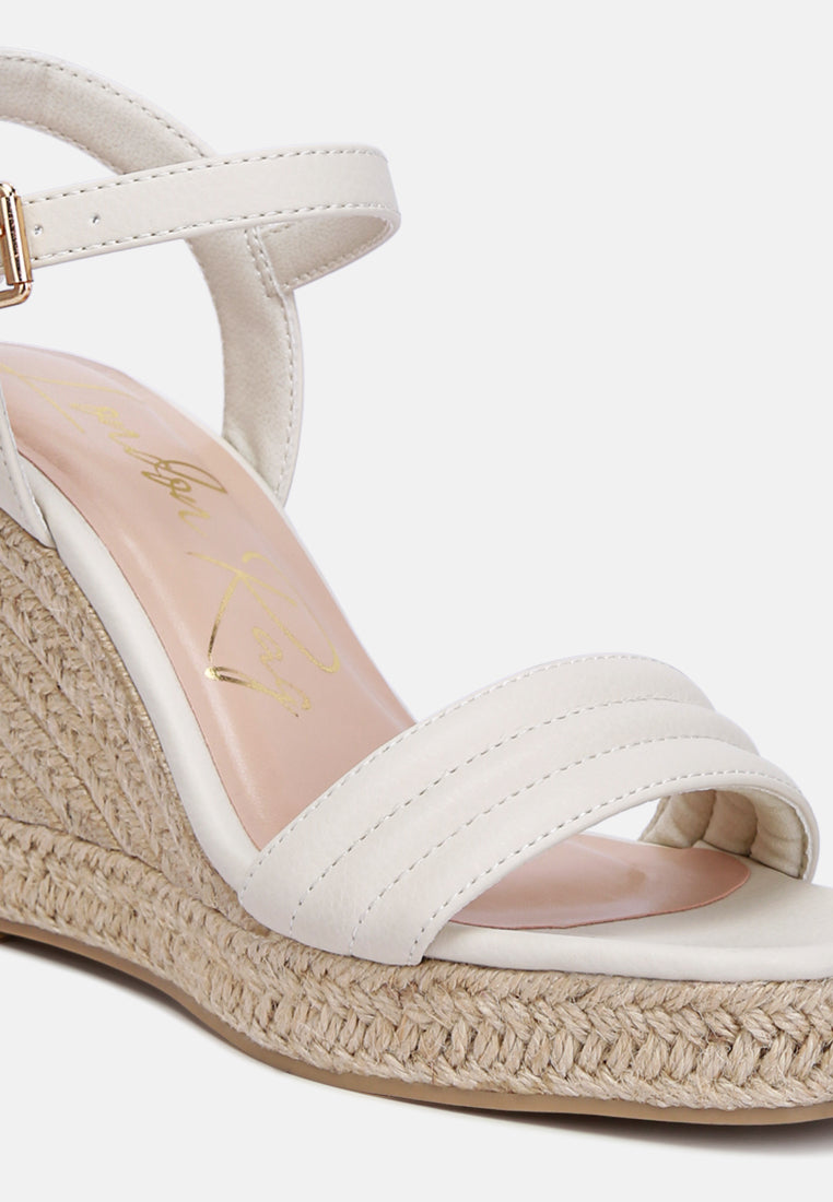 espadrilles high wedge sandals by rag#color_ecru