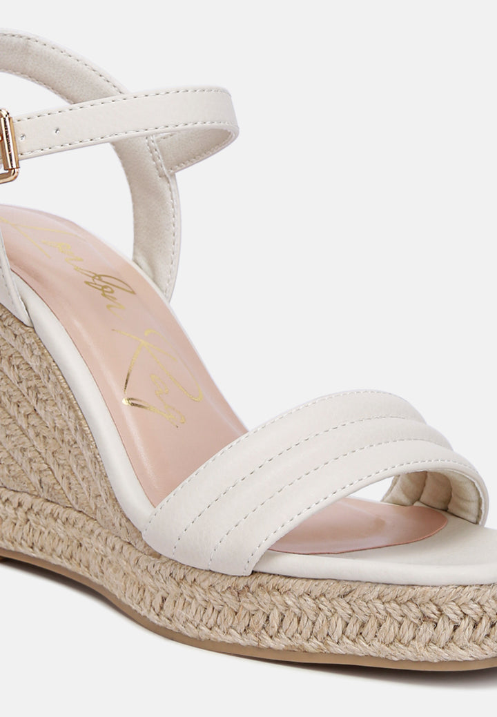 espadrilles high wedge sandals by rag#color_ecru