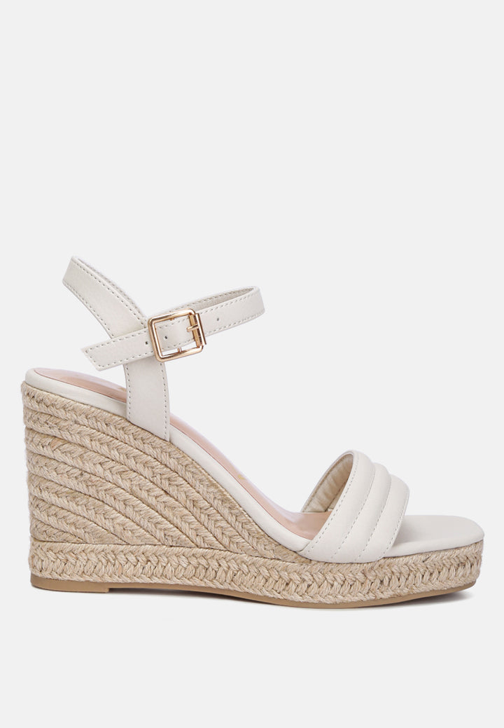 espadrilles high wedge sandals by rag#color_ecru