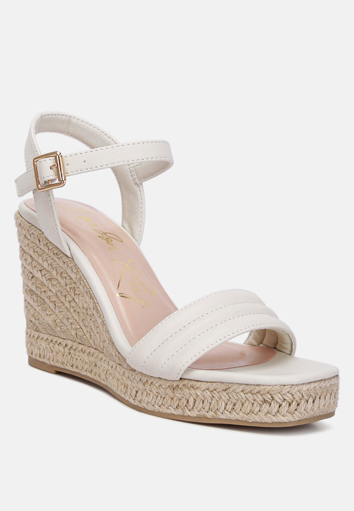 espadrilles high wedge sandals by rag#color_ecru