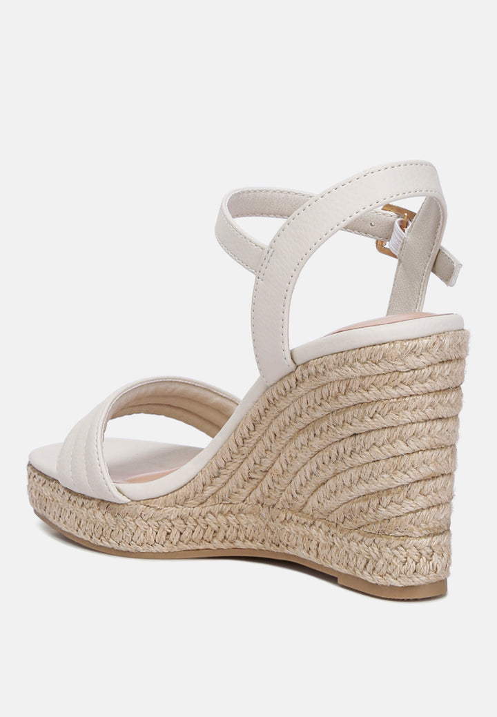 espadrilles high wedge sandals by rag#color_ecru