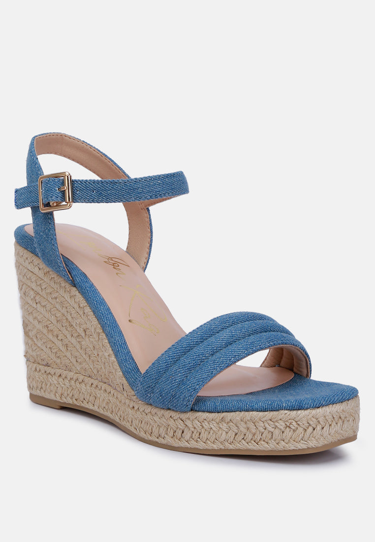 espadrilles high wedge sandals by ruw#color_denim