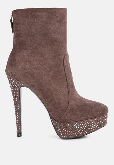 espiree microfiber high heeled ankle boots#color_taupe