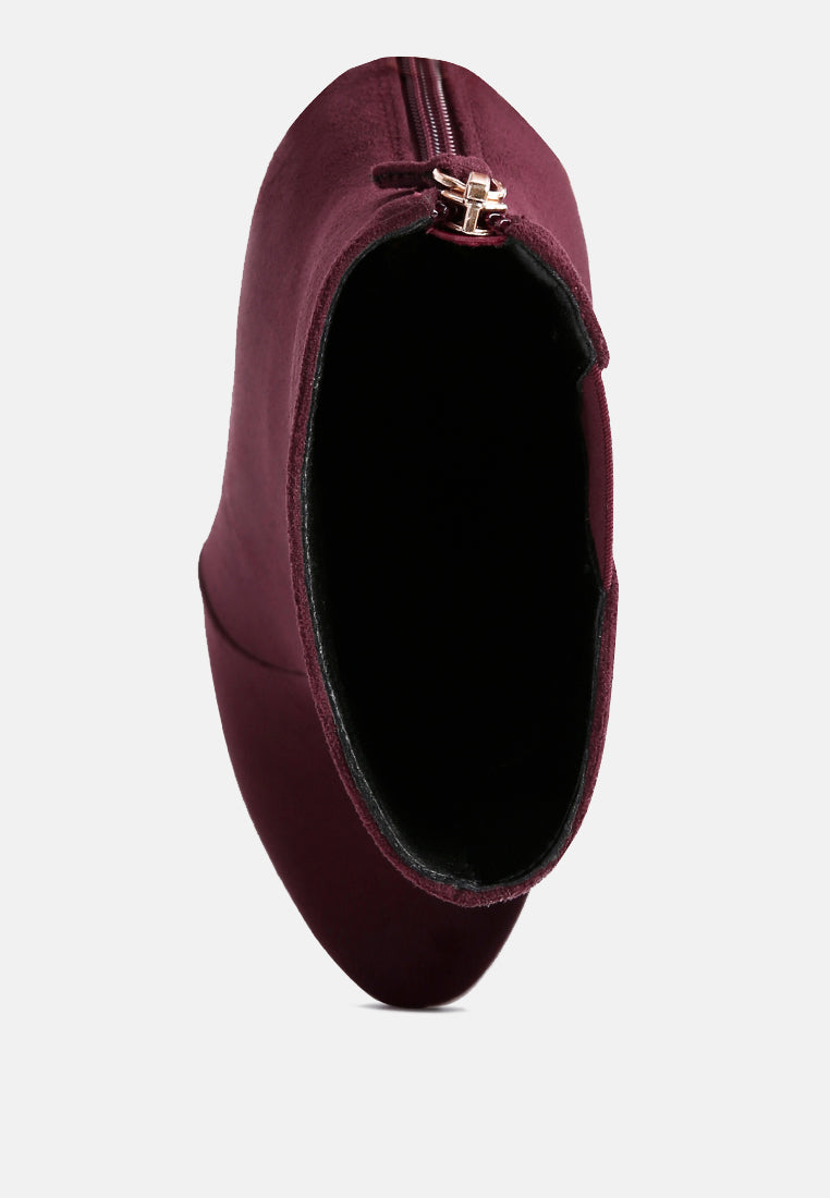 espiree microfiber high heeled ankle boots#color_burgundy