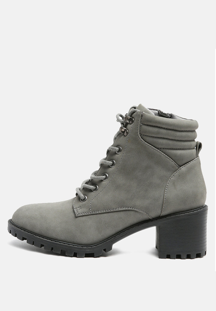 eternity cushion collared lace-up boots in grey#color_grey