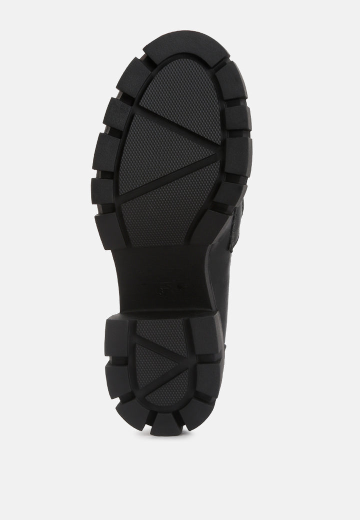 evangeline chunky platform loafers#color_black
