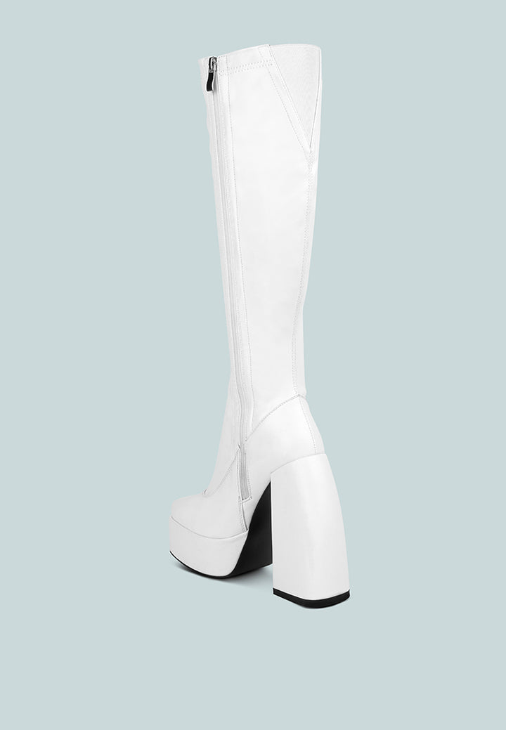 fanning platform long boots#color_white