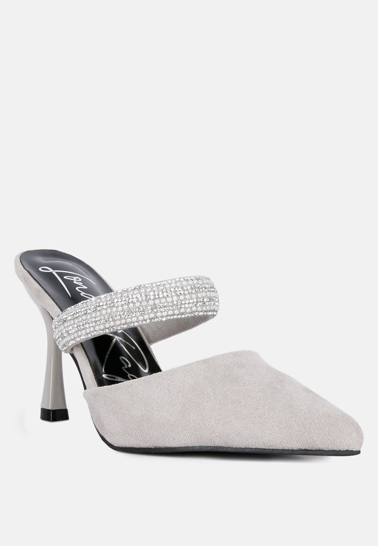 fauci diamante strap heeled mules#color_grey