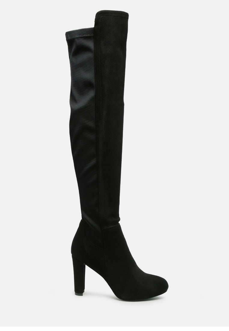 fauna knee high block heeled boots#color_black