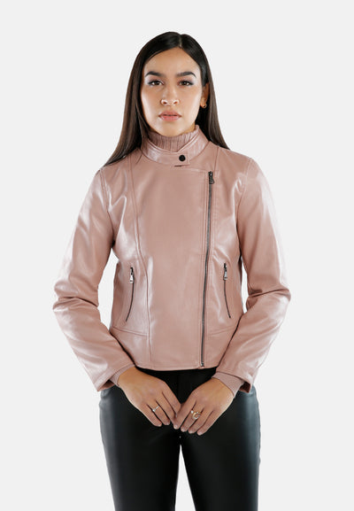 faux leather biker jacket#color_mauve