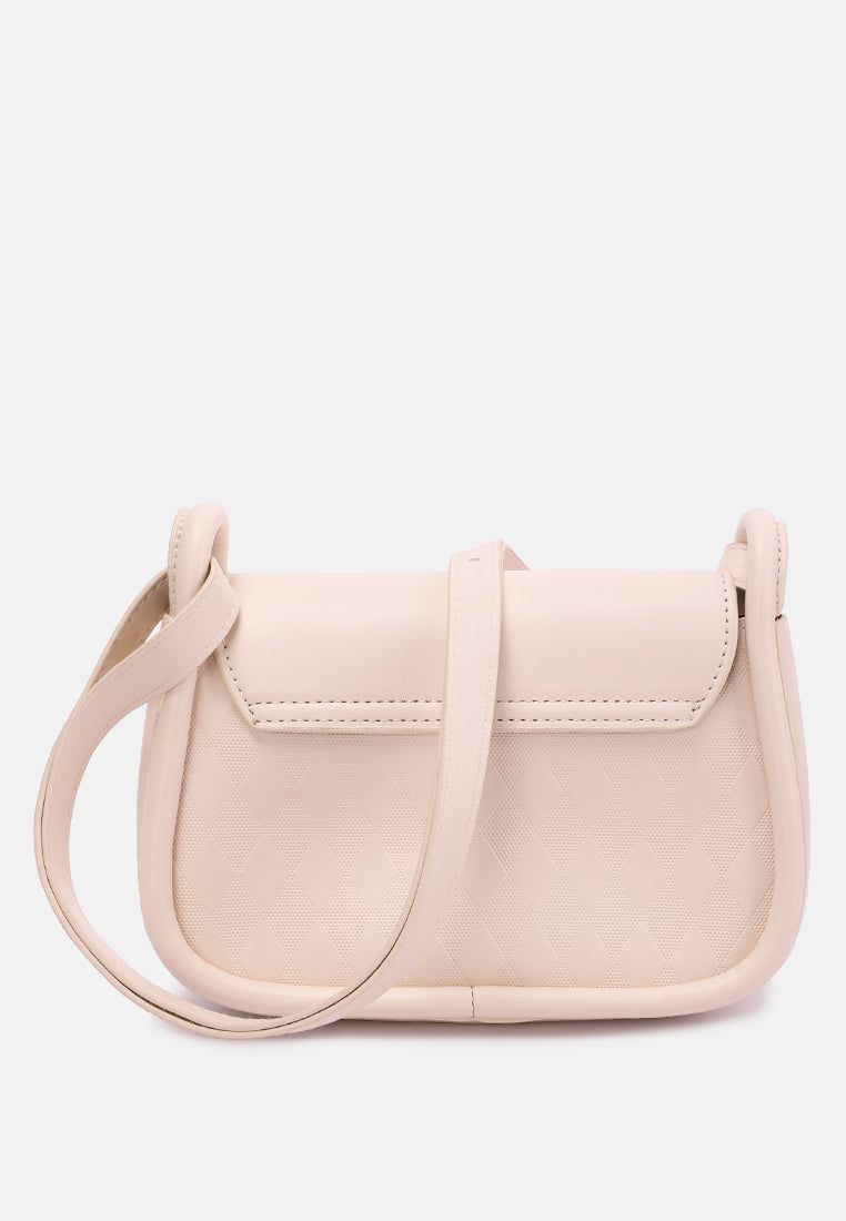 faux leather sling bag by ruw#color_white