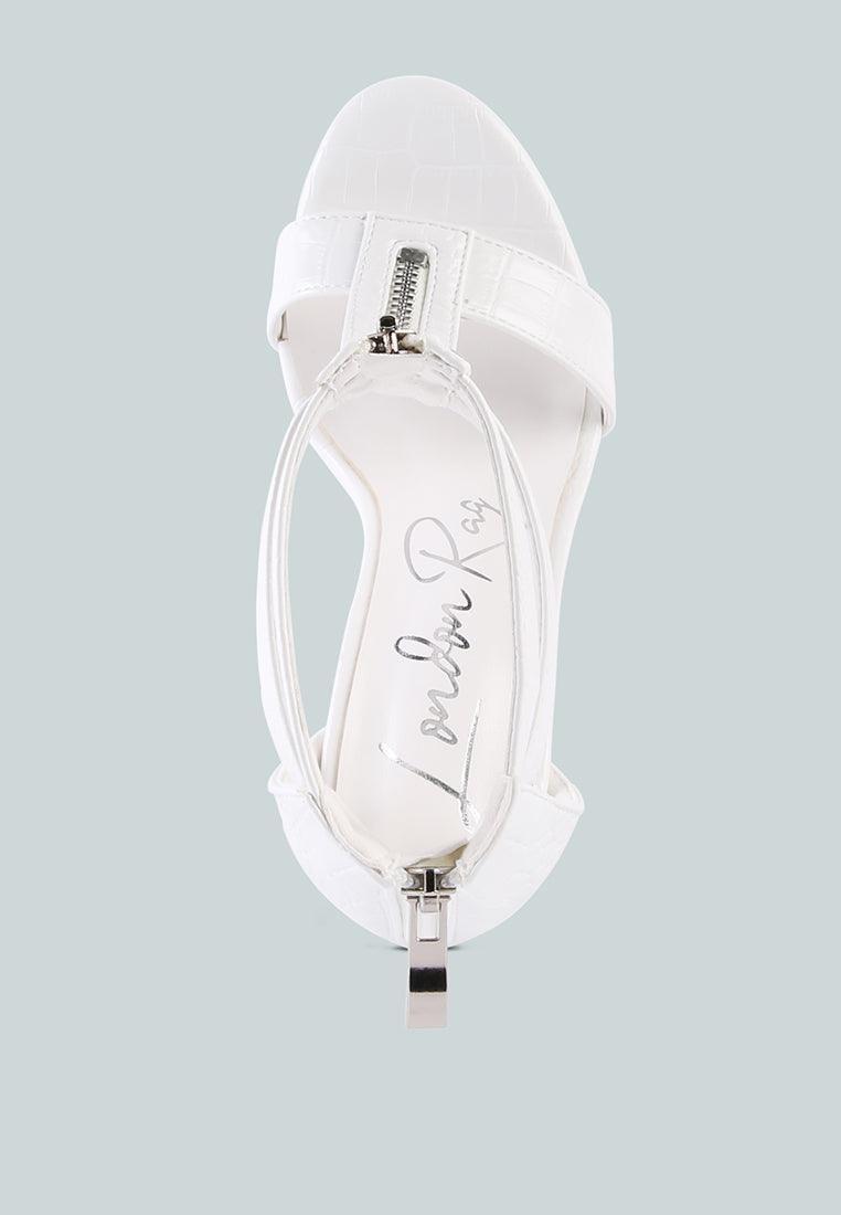 felicity zip up croc textured sandals#color_white