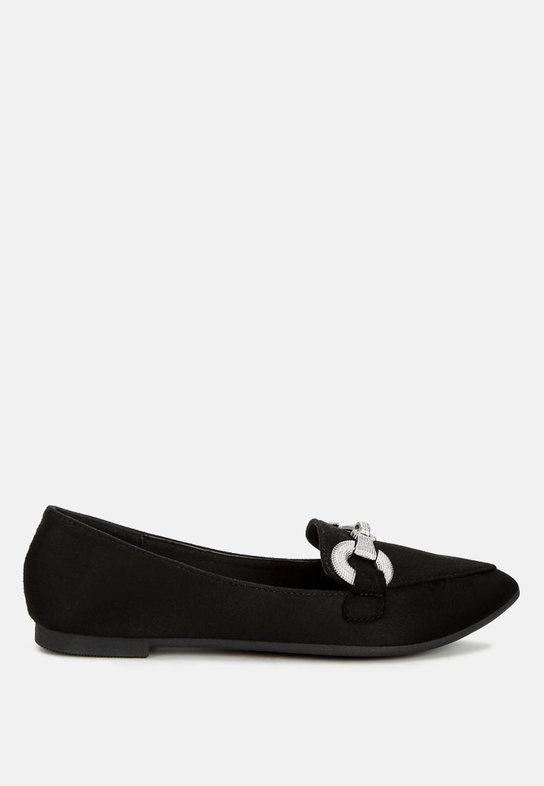horsebit detail flexible loafers by ruw color_black