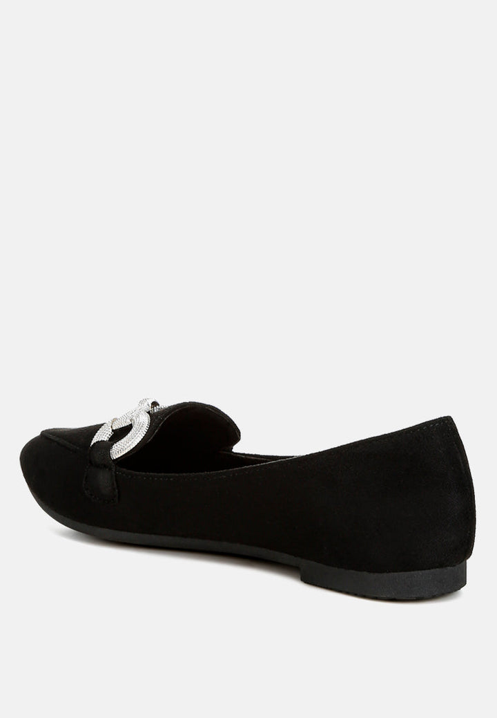 horsebit detail flexible loafers by ruw color_black