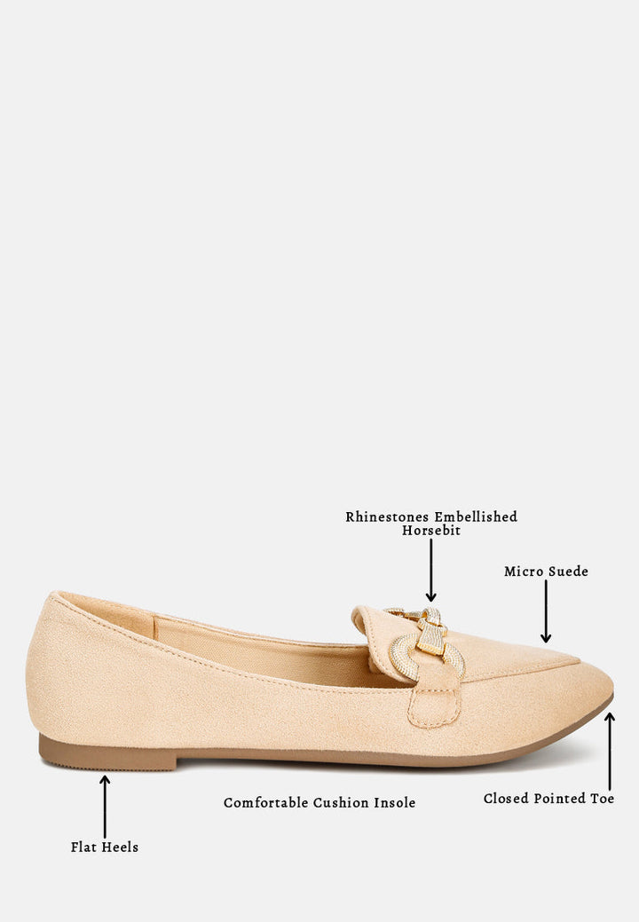 horsebit detail flexible loafers by ruw color_beige
