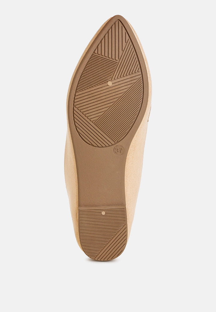 horsebit detail flexible loafers by ruw color_beige