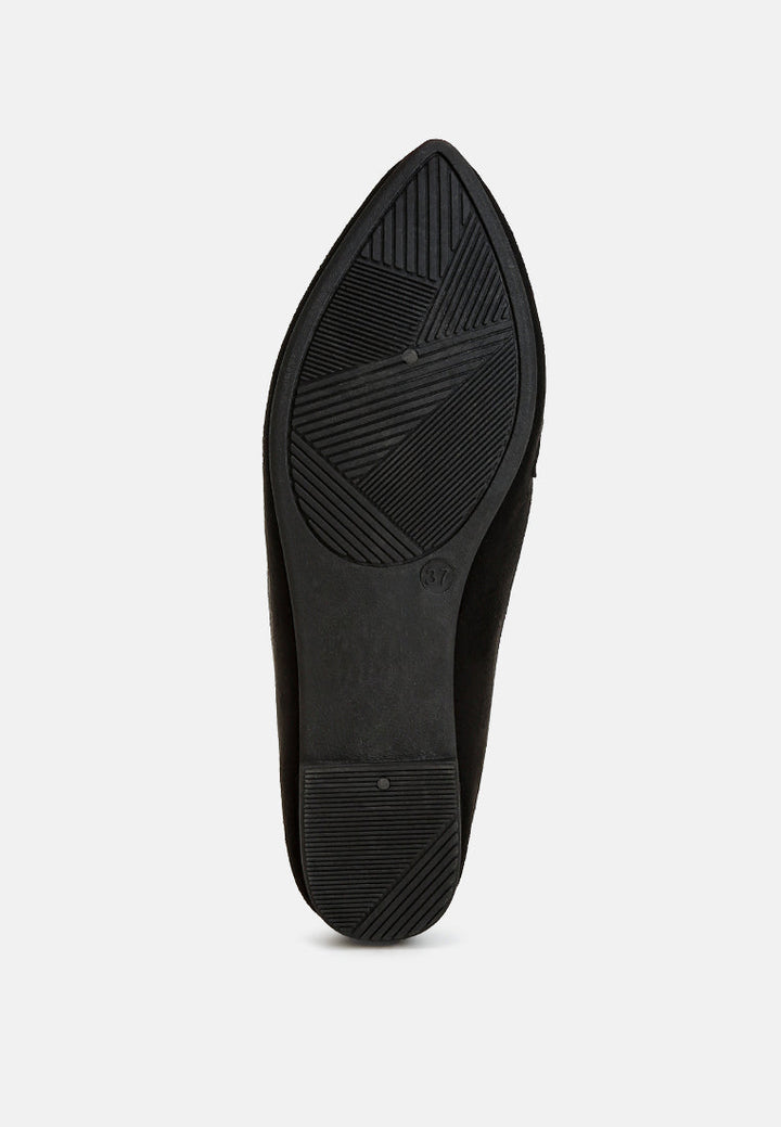 fembot horsebit detail flexible loafers#color_black