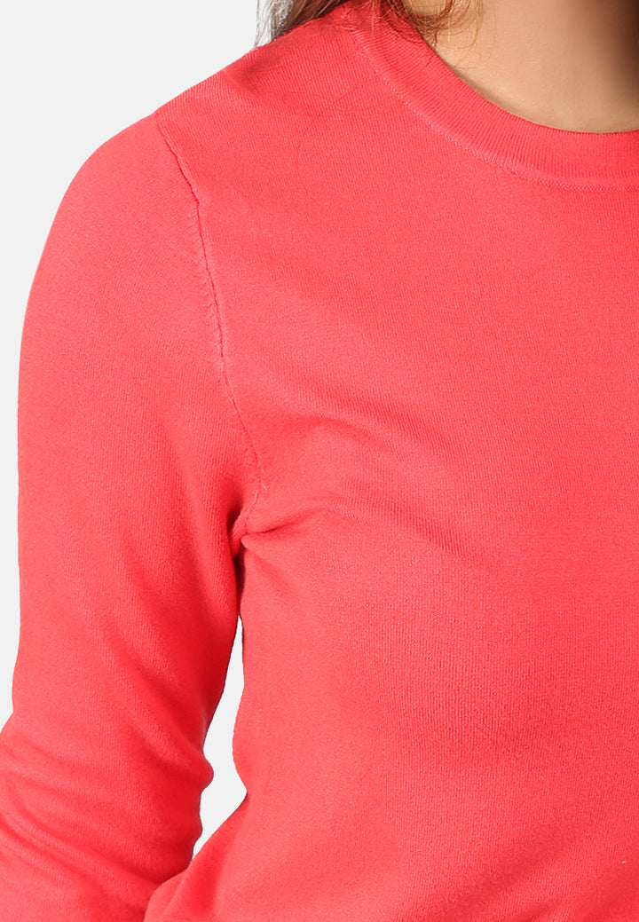 fine knit striped sweater#color_pink