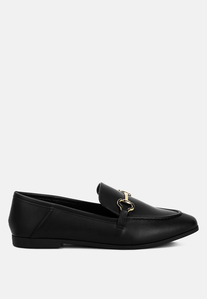 horsebit embellished loafers by ruw#color_black