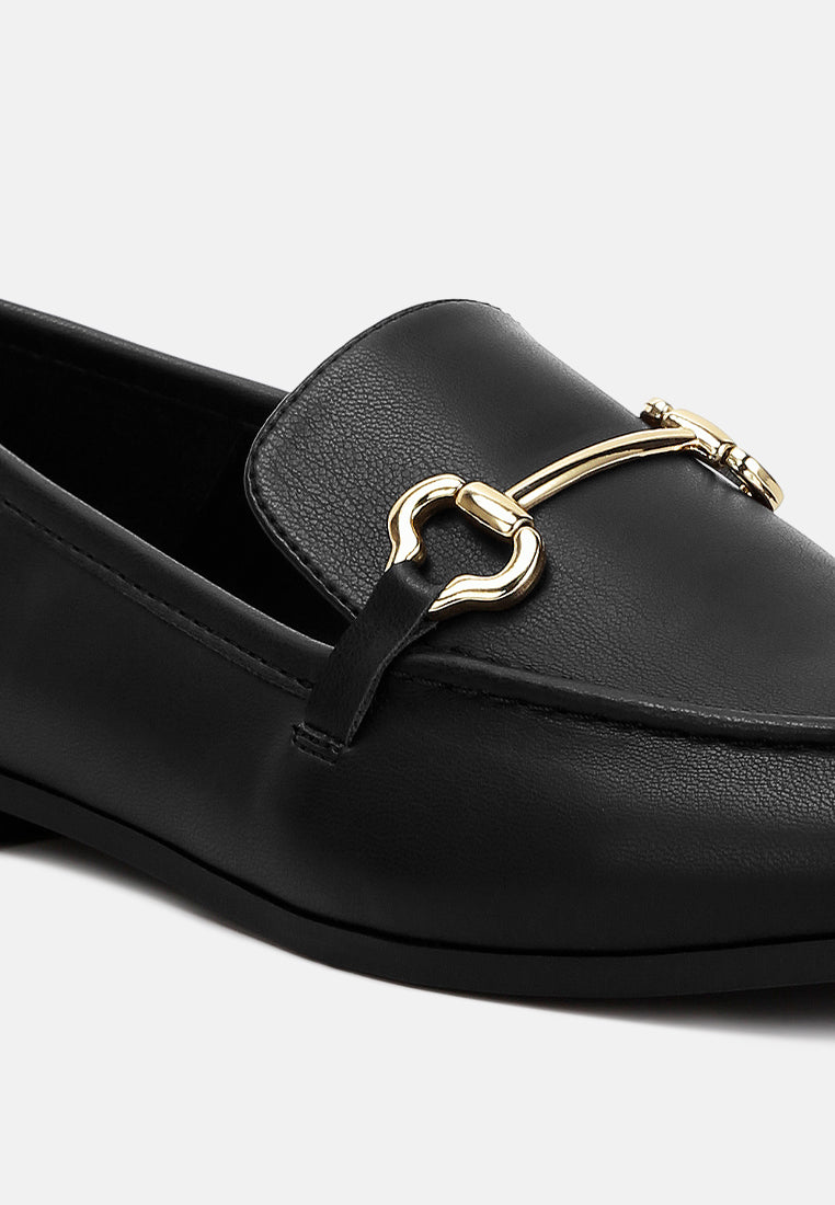 horsebit embellished loafers by ft#color_black