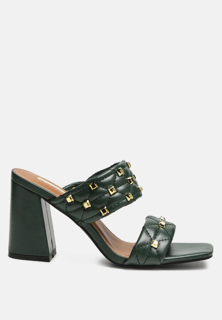 fischer block heel sandals#color_green