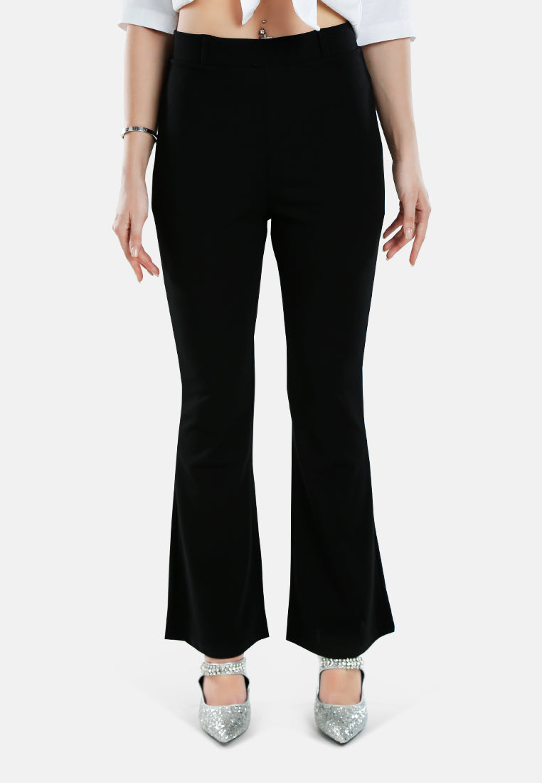 flared cut trousers by ruw#color_black