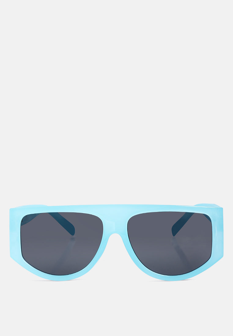 flat top frame sunglasses#color_blue