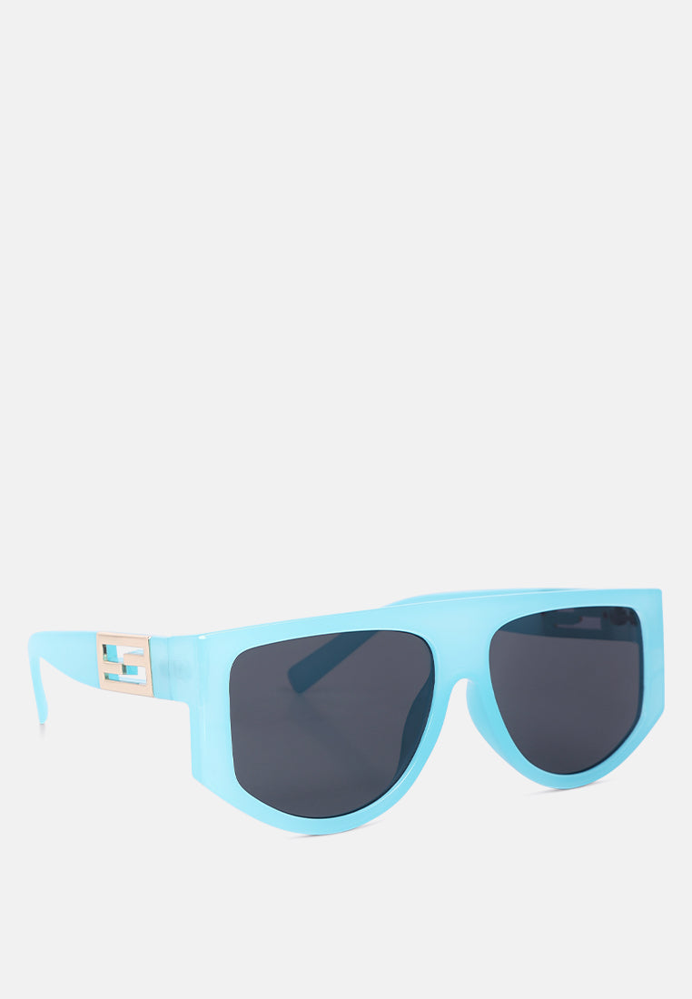 flat top frame sunglasses#color_blue