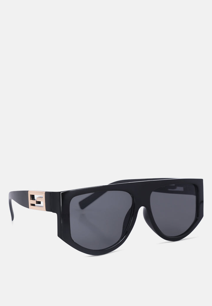 flat top frame sunglasses#color_black