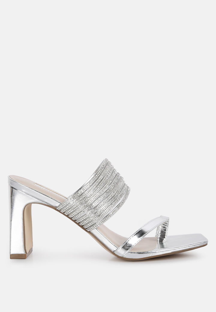 follow me mid block heel sandals#color_silver