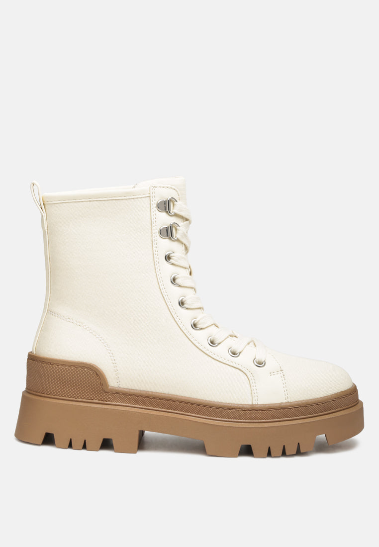 fornax lace -up  lug sole combat boots#color_beige