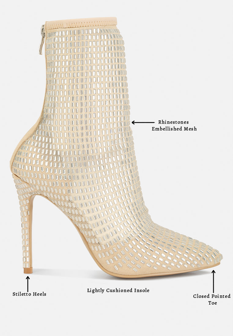 botas de malla adornadas con diamantes de imitación afortunados#color_champagne-gold