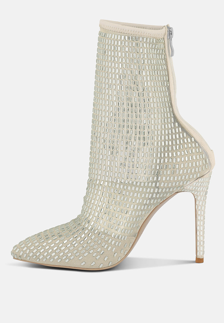 fortunate rhinestones embellished mesh boots#color_champagne-gold