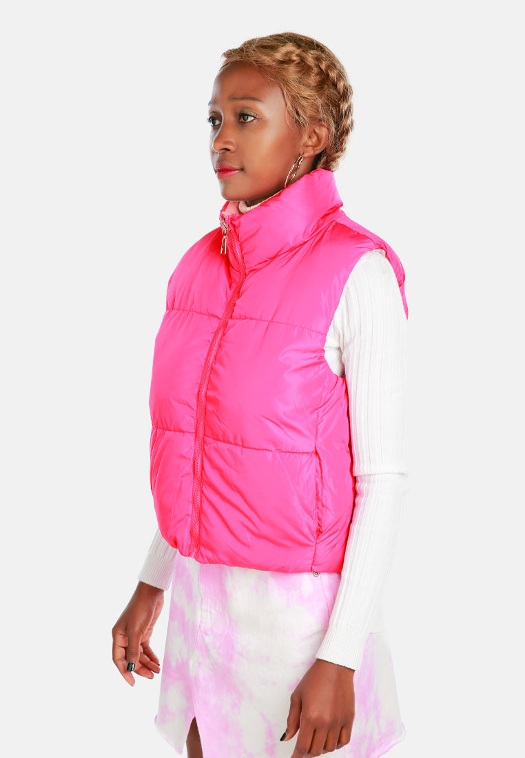 frisky high collared reversible jacket by ruw#color_hot-pink-blush