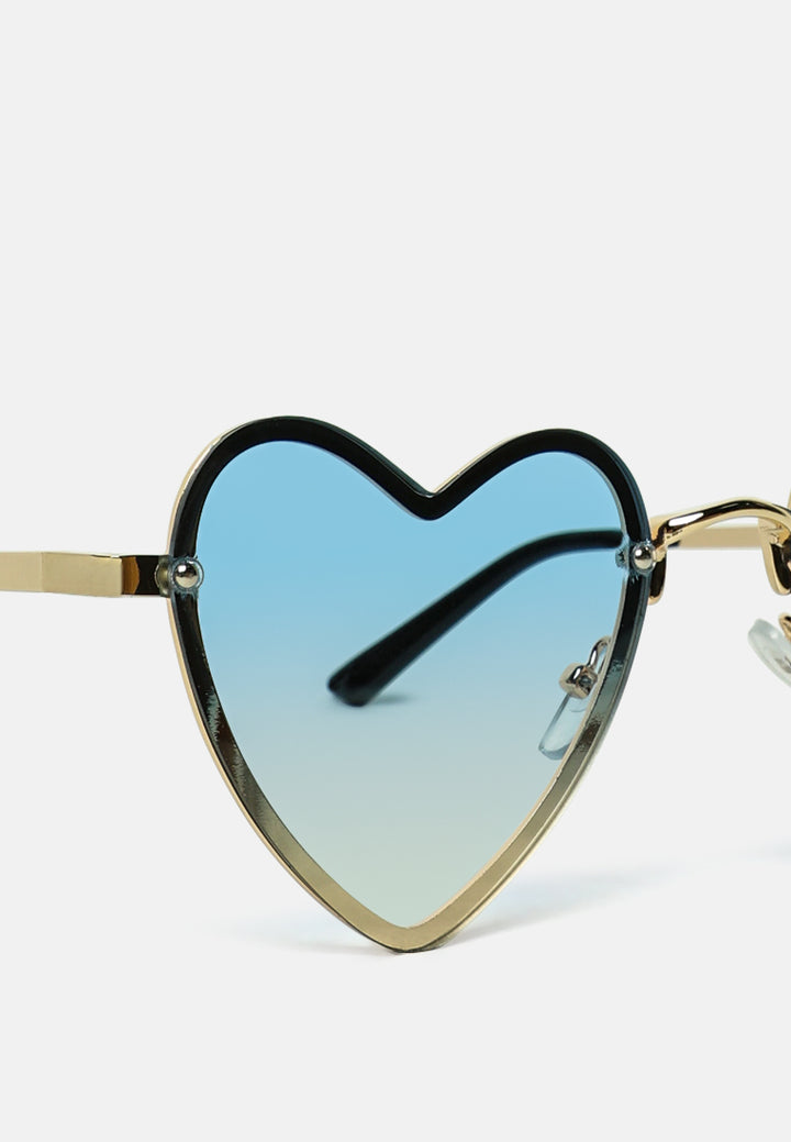 full rim ombre tinted heart sunglasses#color_blue