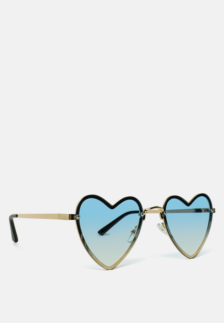 full rim ombre tinted heart sunglasses#color_blue