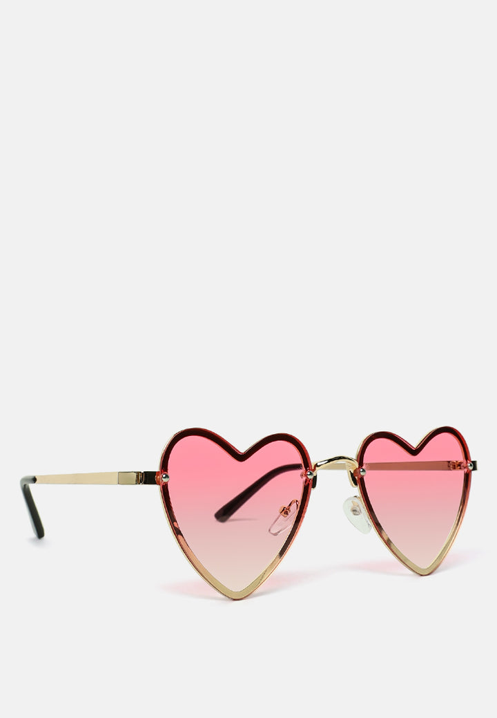 full rim ombre tinted heart sunglasses#color_pink