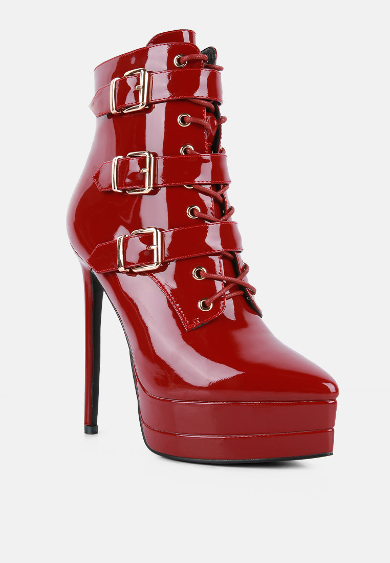 gangup high heeled patent pu stiletto boot#color_burgundy